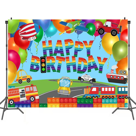 210x180cm Train Fire Truck Party Background Cloth -  by PMC Jewellery | Online Shopping South Africa | PMC Jewellery | Buy Now Pay Later Mobicred