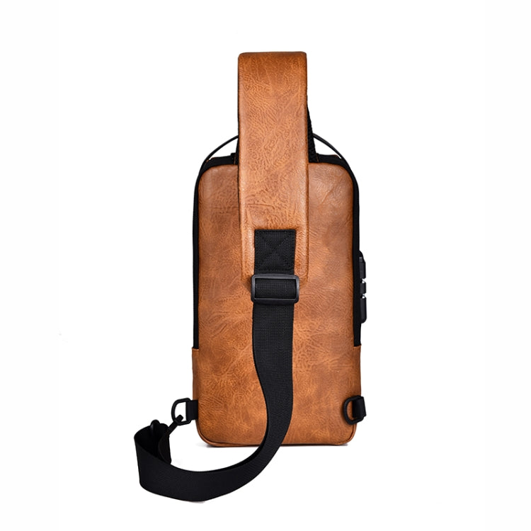 WEIXIER X318 Single Shoulder Crossbody Male Waterproof Anti-Theft Small Backpack(Light Brown) - free shipping - PMC TechLife - Order now!