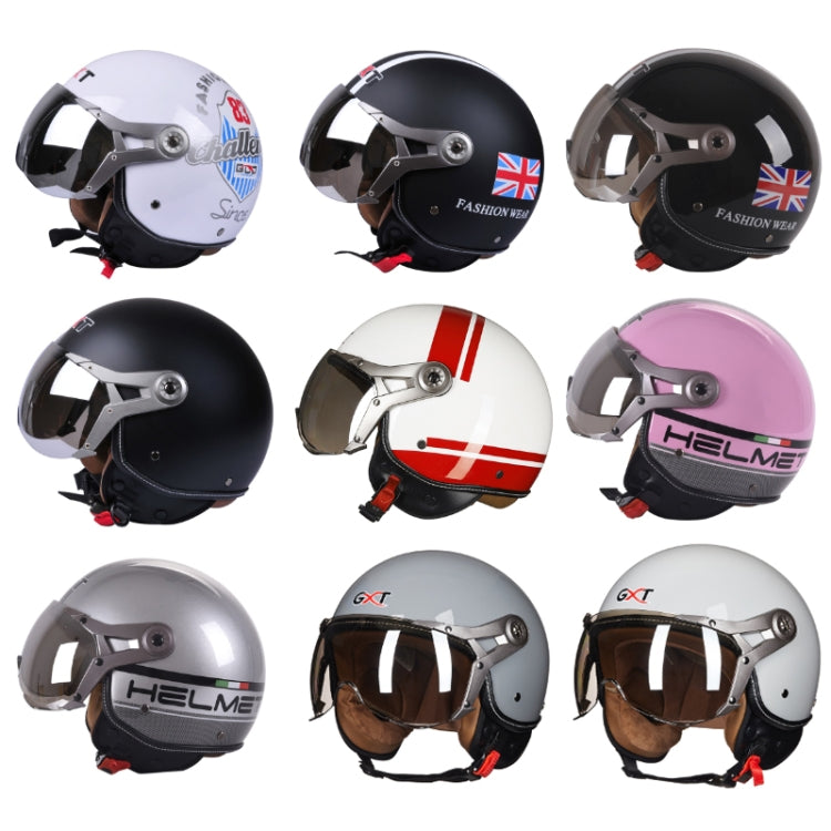 GXT Electric Vehicle Half Cover Helmet Four Seasons Retro Helmet, Size: M(Cement Gray) - Helmets by GXT | Online Shopping South Africa | PMC Jewellery | Buy Now Pay Later Mobicred