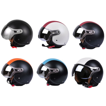 GXT Electric Vehicle Half Cover Four Seasons Retro Helmet, Size: XL(Black Red) - Helmets by GXT | Online Shopping South Africa | PMC Jewellery | Buy Now Pay Later Mobicred