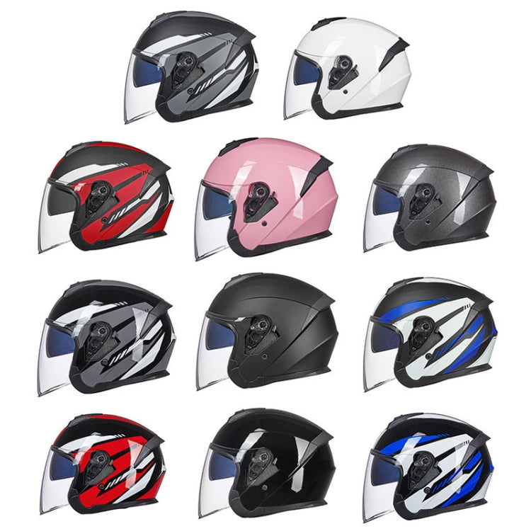 GXT Electric Vehicle Four Seasons Sun Protection & Windshield Double Lens Helmet, Size: L(Bright Black) - Helmets by GXT | Online Shopping South Africa | PMC Jewellery | Buy Now Pay Later Mobicred