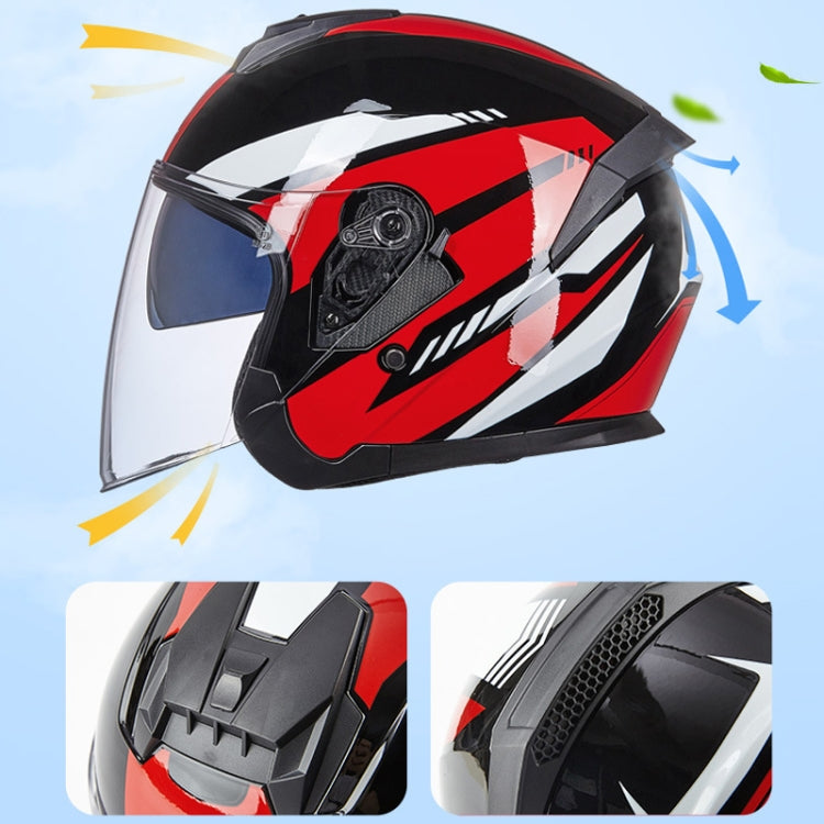 GXT Electric Vehicle Four Seasons Sun Protection & Windshield Double Lens Helmet, Size: M(Bright White) - Helmets by GXT | Online Shopping South Africa | PMC Jewellery | Buy Now Pay Later Mobicred