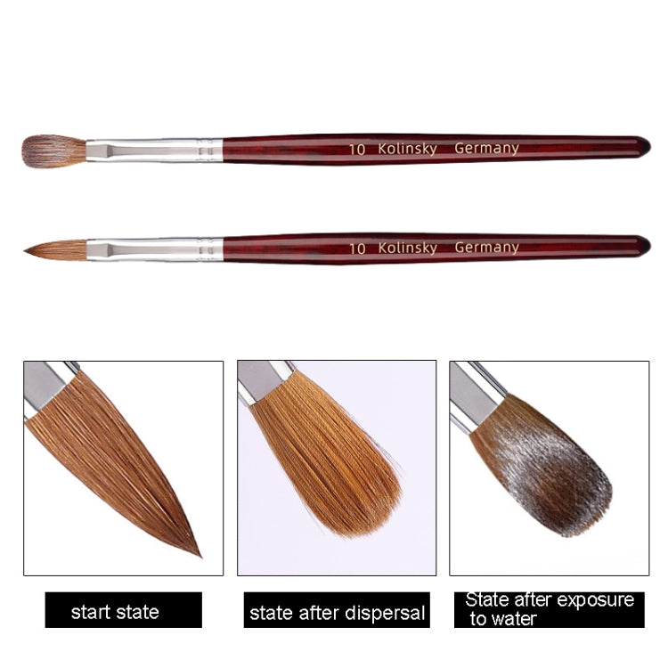 Red Wood Handle Kolinsky Hair Nail Art Brush No. 20 - Nail Art Equipment by PMC Jewellery | Online Shopping South Africa | PMC Jewellery | Buy Now Pay Later Mobicred