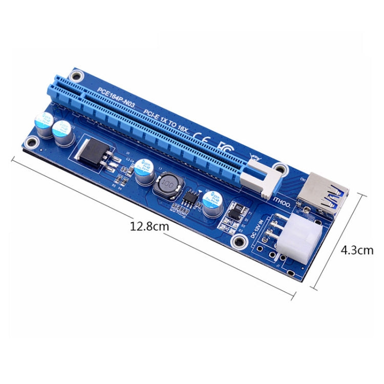 PCE164P-N03 VER006C Mini PCI-E 1X To 16X Riser For Laptop External Image Card, Spec: Blackboard 4pin - Add-on Cards by PMC TechLife | Online Shopping South Africa | PMC TechLife