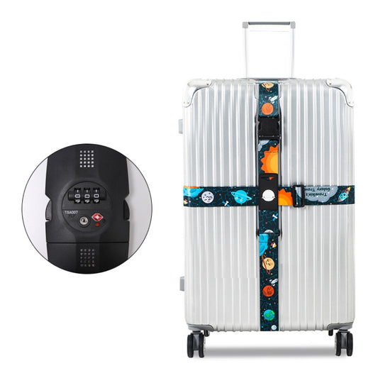 Luggage Cross Customs Lock Binding Strap, Color: Cartoon Planet (TSA) - Tapes & Ropes by PMC Jewellery | Online Shopping South Africa | PMC Jewellery | Buy Now Pay Later Mobicred