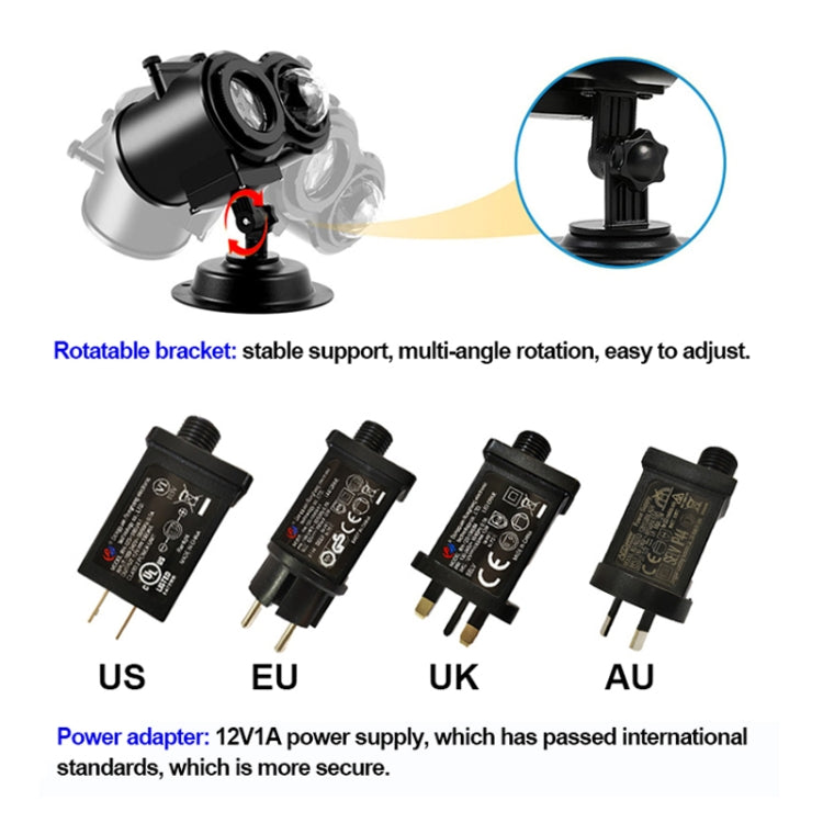 16 Cards UK Plug Color Card Pattern 9W Christmas Projection Light Remote Control Snow Light - Christmas Decoration Lamps by PMc TechLife | Online Shopping South Africa | PMc TechLife | Buy Now Pay Later Mobicred