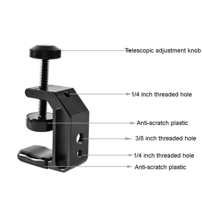 BEXIN WN-38 Universal C-Clamp With 1/4-Inch & 3/8-Inch Hole For Tables Desk Mount - Holder by BEXIN | Online Shopping South Africa | PMC Jewellery