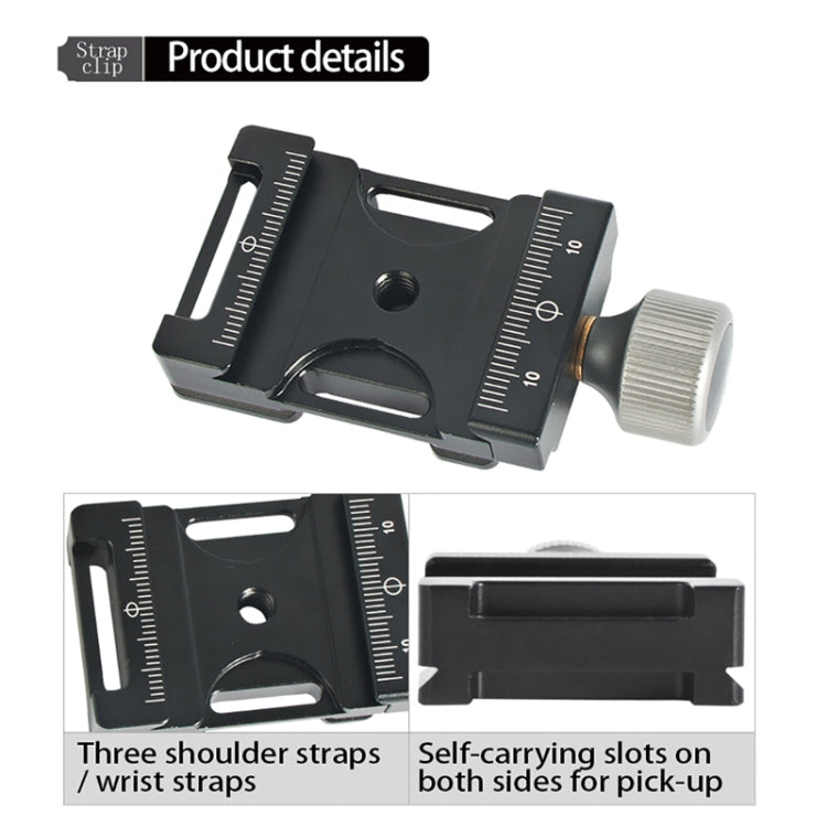 BEXIN QJ-05 Camera Shoulder Strap Clamp Quick Release Plate Clamp Ball Head Adapter - Quick Release Plate by BEXIN | Online Shopping South Africa | PMC TechLife | Buy Now Pay Later Mobicred