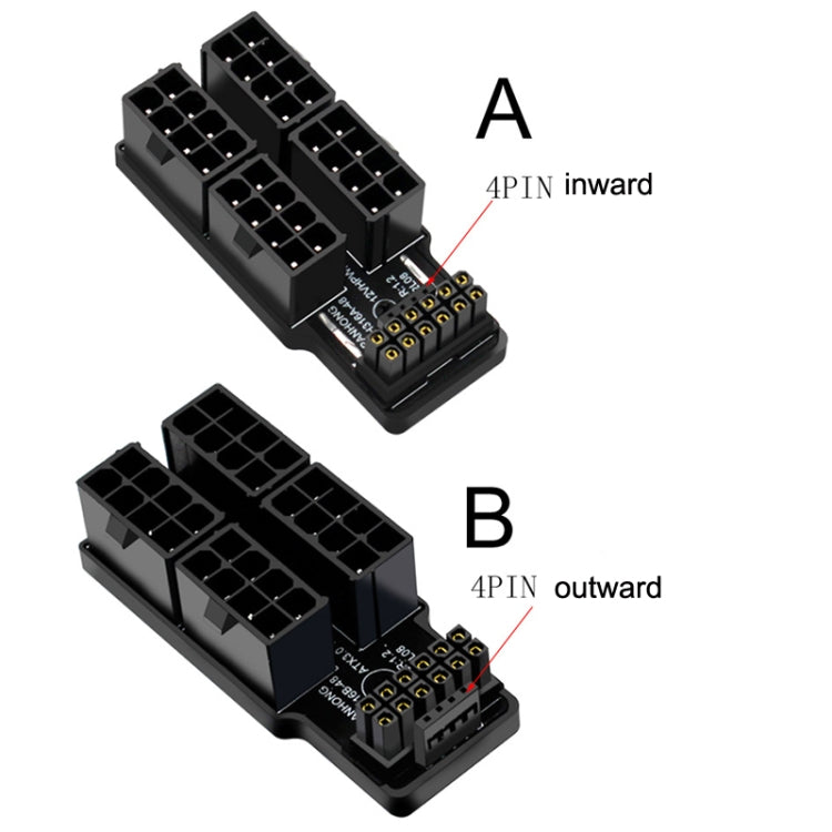B Model ATX3.0 12VHPWR 12+4P 600W 180 Degree Power Steering Connector - Others by PMC TechLife | Online Shopping South Africa | PMC TechLife | Buy Now Pay Later Mobicred