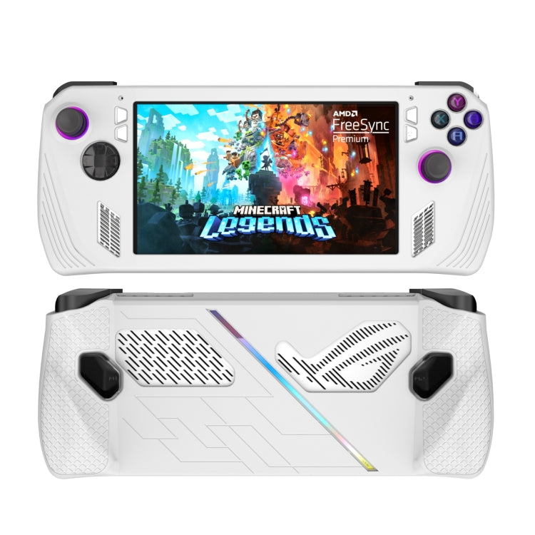 For ASUS ROG Ally Game Console Silicone Protective Cover Spray Oil Case(White) - Accessories by PMC Jewellery | Online Shopping South Africa | PMC Jewellery