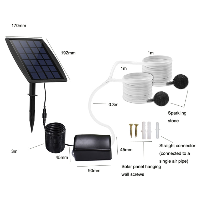 Plug-in Solar Aeration Pump Power Storage Aquarium Oxygen Pump - Pumps by PMC TechLife | Online Shopping South Africa | PMC TechLife