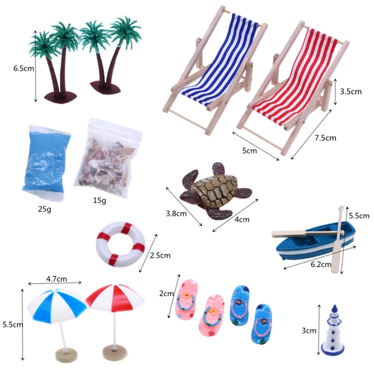 A Style Mini Beach Set Miniature Model Ornament Summer Ocean Simulation Scene Photo Decoration Props - Other Props by PMC TechLife | Online Shopping South Africa | PMC TechLife | Buy Now Pay Later Mobicred