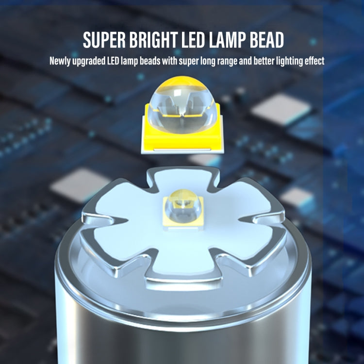 XHP50  Lamp Bead Super Bright LED Flashlight Telescopic Zoom Waterproof Torch With Lampshade - LED Flashlight by PMC TechLife | Online Shopping South Africa | PMC TechLife