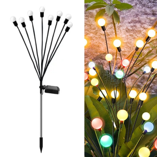 2sets Solar Firefly Lights Christmas Outdoor Garden Waterproof Lawn Lights, Color: 8 Head Color Light - Solar Lights by PMC Jewellery | Online Shopping South Africa | PMC Jewellery | Buy Now Pay Later Mobicred