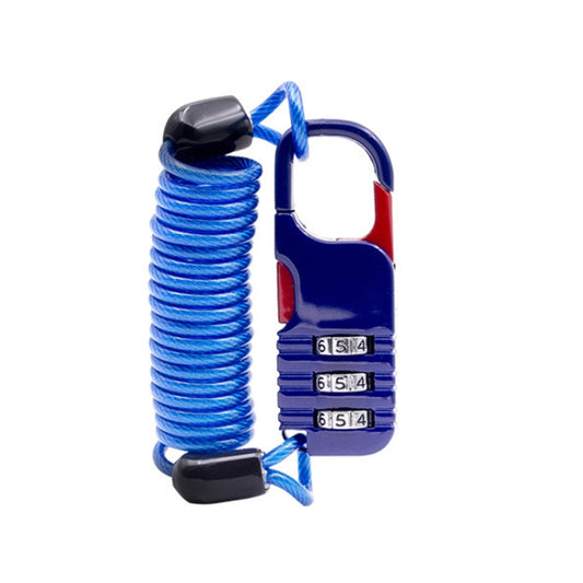 Helmet Anti Theft Password Lock Motorcycle Car Basket Soft Lock(Blue) - Bicycle Locks & Bicycle Pumps by PMC Jewellery | Online Shopping South Africa | PMC Jewellery | Buy Now Pay Later Mobicred