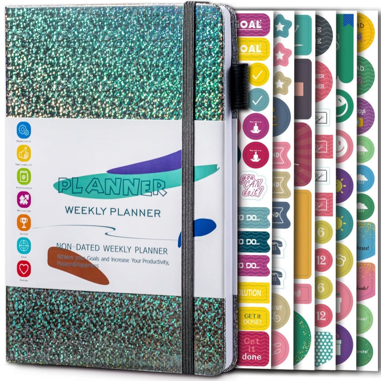 A5 Starry Sky Undated Planner Journal Financial Notebook(Gray) - Notebooks by PMC TechLife | Online Shopping South Africa | PMC TechLife