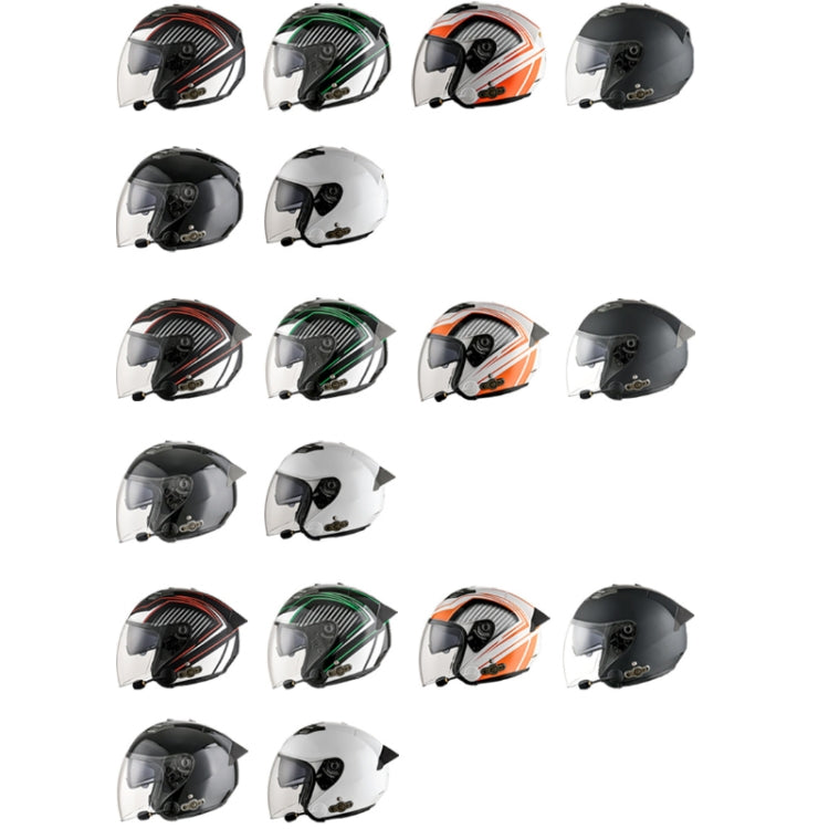 KUQIBAO Motorcycle Smart Bluetooth Sun Protection Double Lens Safety Helmet, Size: M(White Phantom Fiber) - Helmets by KUQIBAO | Online Shopping South Africa | PMC Jewellery | Buy Now Pay Later Mobicred