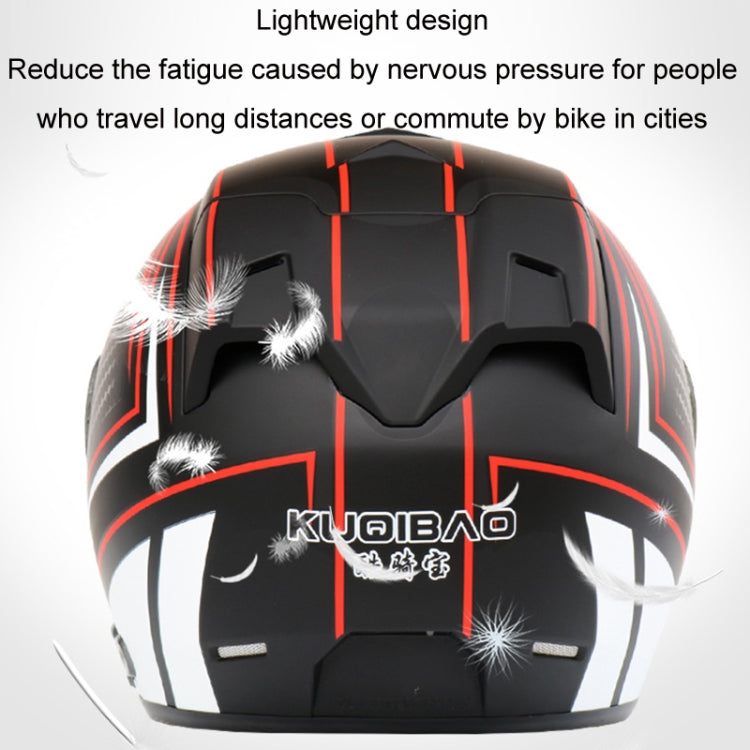 KUQIBAO Motorcycle Smart Bluetooth Sun Protection Double Lens Safety Helmet, Size: L(Glossy Black Phantom Fiber) - Helmets by KUQIBAO | Online Shopping South Africa | PMC Jewellery | Buy Now Pay Later Mobicred