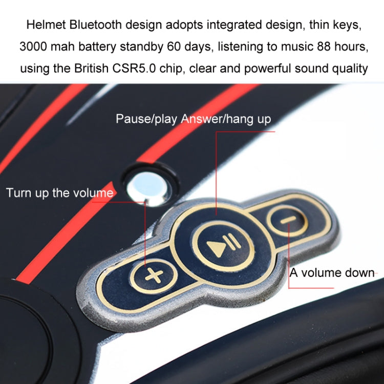 KUQIBAO Motorcycle Bluetooth Headset Double Lens Helmet With Braid, Size: M(Fruits Black Phantom Fiber) - free shipping - PMC TechLife - Order now!