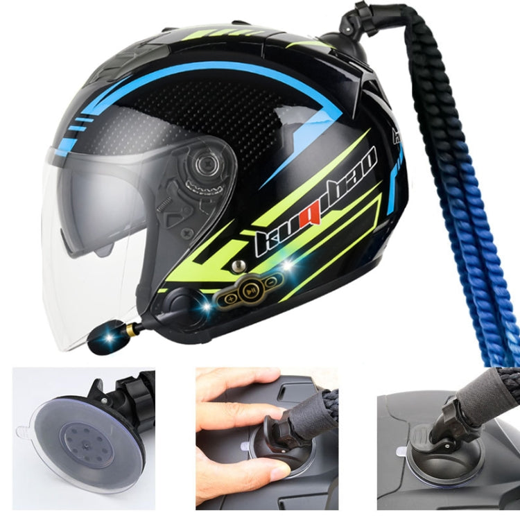 KUQIBAO Motorcycle Bluetooth Headset Double Lens Helmet With Braid, Size: M(Scrub Black) - Helmets by KUQIBAO | Online Shopping South Africa | PMC Jewellery | Buy Now Pay Later Mobicred