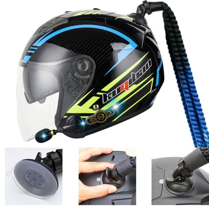 KUQIBAO Motorcycle Bluetooth Headset Double Lens Helmet With Braid, Size: XL(Bright Black Phantom Fiber) - Helmets by KUQIBAO | Online Shopping South Africa | PMC Jewellery | Buy Now Pay Later Mobicred