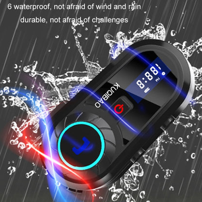 KUQIBAO Motorcycle Helmet Waterproof Bluetooth Headset With Screen(Hard Microphone) - Motorcycle Walkie Talkie by KUQIBAO | Online Shopping South Africa | PMC Jewellery | Buy Now Pay Later Mobicred