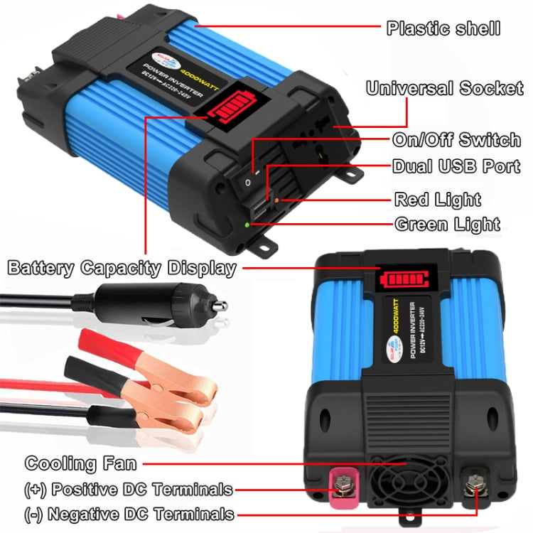 12V-110V 300W SOLIKE TECH Vehicle Inverter Sine Wave Convertor Auto Inverter - Pure Sine Wave by SOLIKE TECH | Online Shopping South Africa | PMC Jewellery | Buy Now Pay Later Mobicred