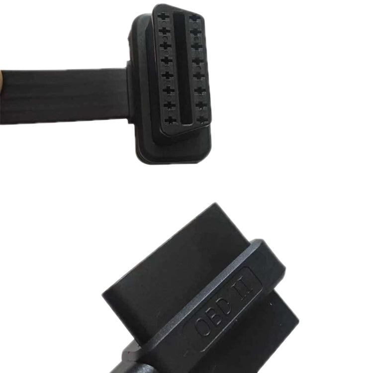 0.3m OBD2 Male to Female Tee Extension Cable OD16 16C Flat Cable - Cables & Connectors by PMC TechLife | Online Shopping South Africa | PMC TechLife | Buy Now Pay Later Mobicred