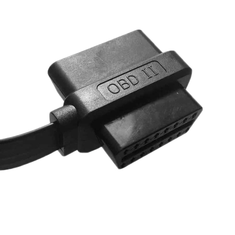 0.3m OBD2 Male to Female Tee Extension Cable OD16 16C Flat Cable - Cables & Connectors by PMC TechLife | Online Shopping South Africa | PMC TechLife | Buy Now Pay Later Mobicred