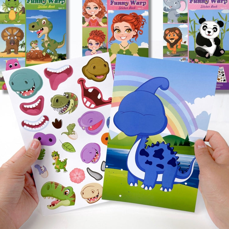 Face Changing Stickers Early Learning DIY Puzzle Stickers Toys(Dinosaur) - Early Education Toys by PMC Jewellery | Online Shopping South Africa | PMC Jewellery