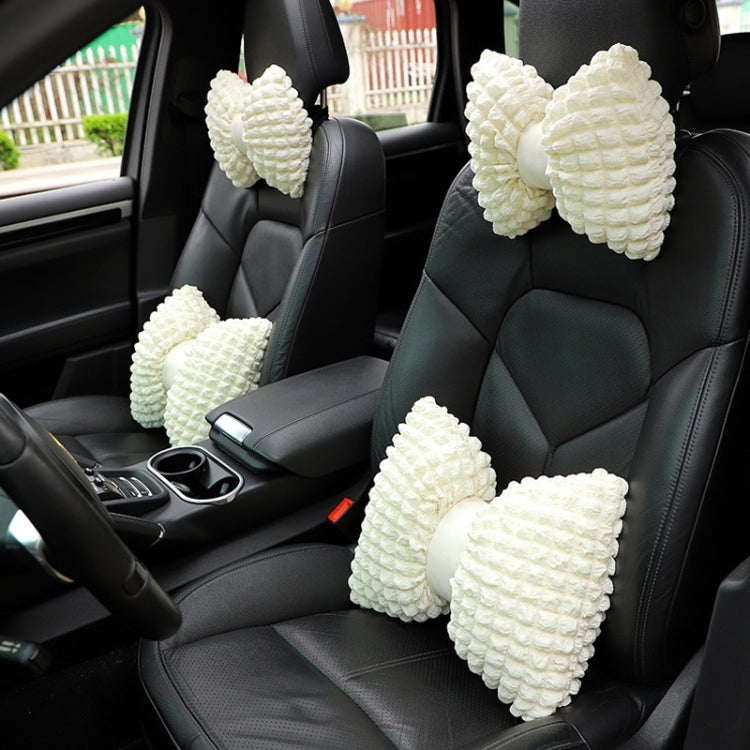 Car Seat Breathable And Comfortable Puff Pillow Upholstery, Color: Headrest Beige - Seat Accessories by PMC TechLife | Online Shopping South Africa | PMC TechLife | Buy Now Pay Later Mobicred