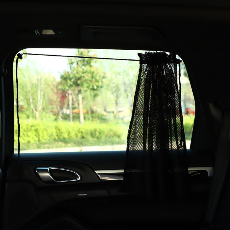2pcs Car Curtain Sun Protection Mesh Suction Cup Sunshade(Black) - Window Foils & Solar Protection by PMC TechLife | Online Shopping South Africa | PMC TechLife
