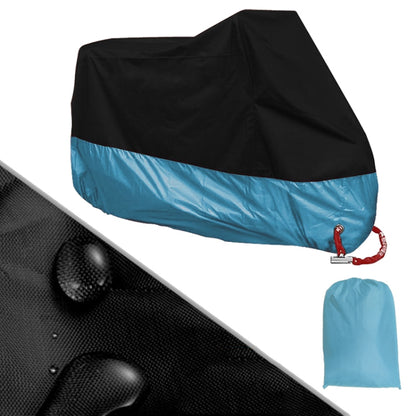 190T Motorcycle Rain Covers Dustproof Rain UV Resistant Dust Prevention Covers, Size: XXL(Black and Light Blue) - Protective Gear by PMC Jewellery | Online Shopping South Africa | PMC Jewellery | Buy Now Pay Later Mobicred