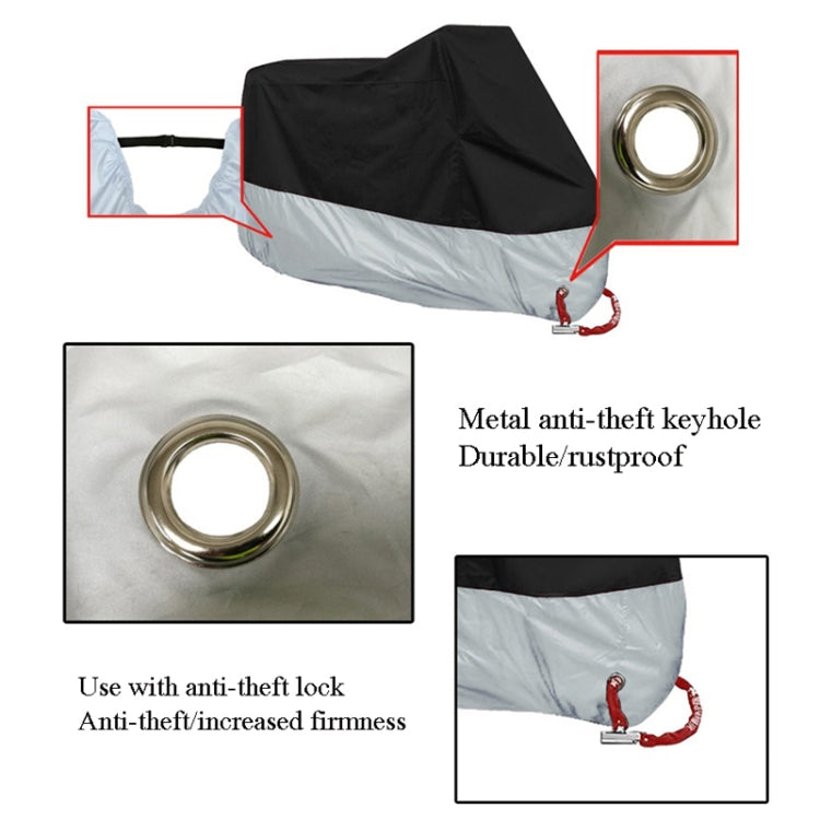 190T Motorcycle Rain Covers Dustproof Rain UV Resistant Dust Prevention Covers, Size: M(Black and Orange) - Protective Gear by PMC TechLife | Online Shopping South Africa | PMC TechLife | Buy Now Pay Later Mobicred