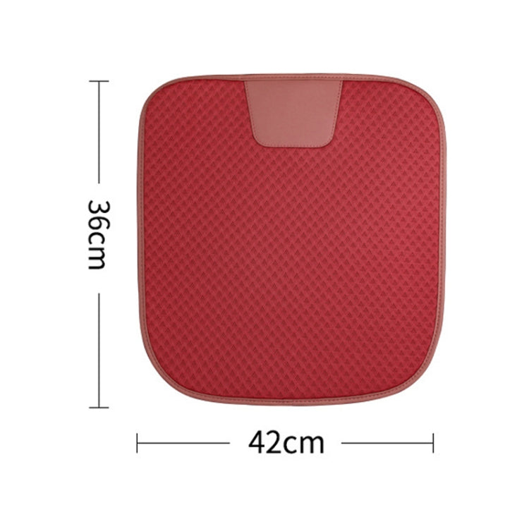 Car Seat Without Backrest Ice Silk Cushion(Claret) - Seat Accessories by PMC TechLife | Online Shopping South Africa | PMC TechLife | Buy Now Pay Later Mobicred