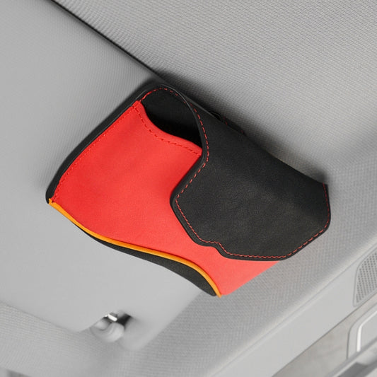 Car Sun Visor Multifunctional Glasses Case Card Storage Bracket(Red) - Sunglasses & Glasses Clips by PMC Jewellery | Online Shopping South Africa | PMC Jewellery | Buy Now Pay Later Mobicred