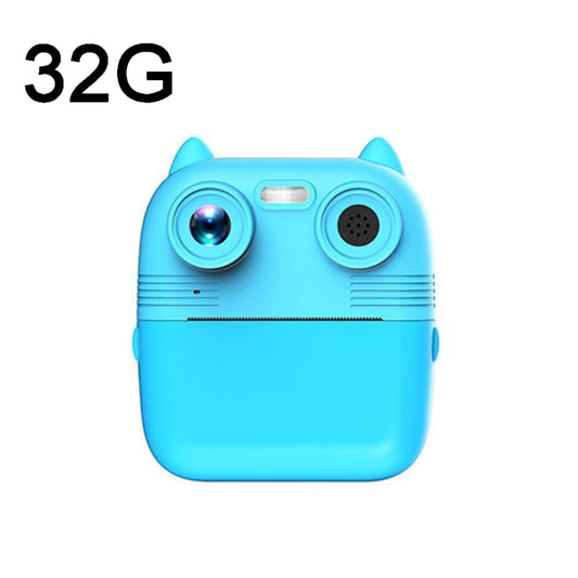 1080P Instant Print Camera 2.8-inch IPS Screen Front and Rear Dual Lens Kids Camera, Spec: Blue+32G Card - Children Cameras by PMC Jewellery | Online Shopping South Africa | PMC Jewellery | Buy Now Pay Later Mobicred