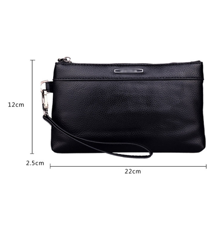 Men Clutch Bag Casual Long Zipper Wallet Large Capacity Handbag(Black) - Wallets by PMC Jewellery | Online Shopping South Africa | PMC Jewellery | Buy Now Pay Later Mobicred