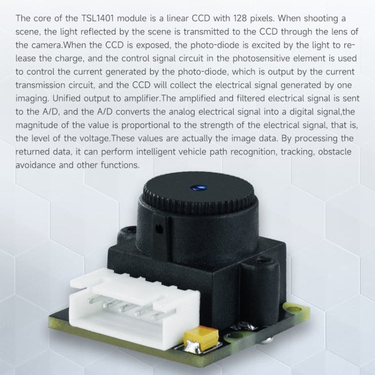 Yahboom Single Column CCD Camera Module Linear Array Sensor, Model: TSL1401+Bracket - free shipping - PMC Jewellery - Order now!