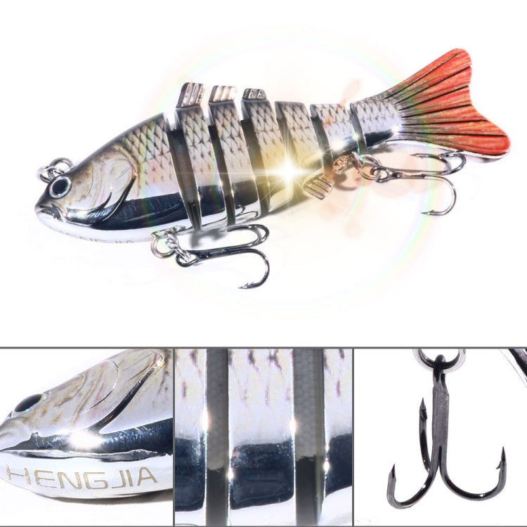 HENGJIA 10cm 24g Bionic Multi-Section Fish Bait Plastic Electroplating Fake Bait(4) - Fishing Lures by HENGJIA | Online Shopping South Africa | PMC TechLife | Buy Now Pay Later Mobicred