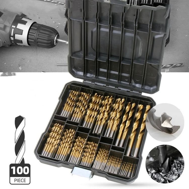 99-in-1  Titanium Drill Bit Set High-Speed Steel Drill Bits - Drill & Drill Bits by PMC TechLife | Online Shopping South Africa | PMC TechLife