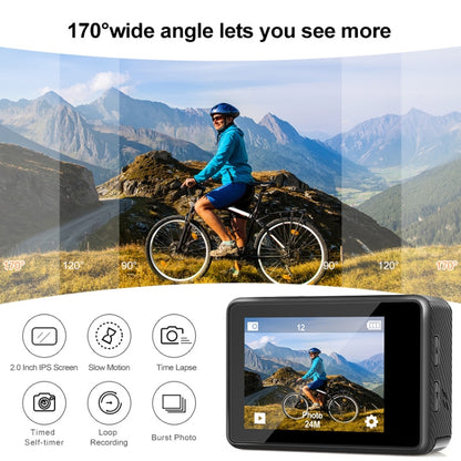 WIFI Color Dual-Screen HD 4K Anti-Shake Video Outdoor Waterproof Sports Camera(AT-Q60AR) - Other Camera by PMC Jewellery | Online Shopping South Africa | PMC Jewellery | Buy Now Pay Later Mobicred