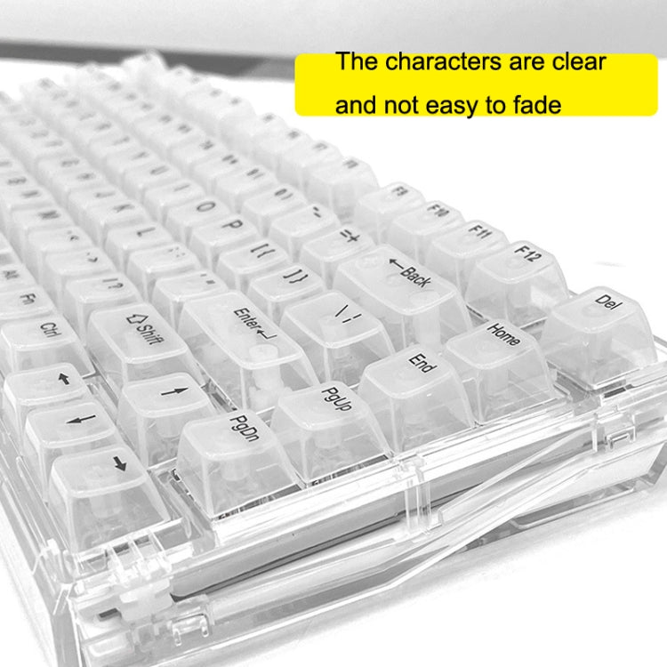 130 Keys MDA Height Mechanical Keyboard Transparent Keycap(Black Transparent) - Other by PMC Jewellery | Online Shopping South Africa | PMC Jewellery | Buy Now Pay Later Mobicred