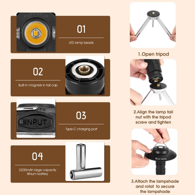 WEST BIKING Outdoor Lighthouse Camping Light LED Portable Magnetic Emergency Flashlight(Lake Blue) - Camping Lighting by WEST BIKING | Online Shopping South Africa | PMC TechLife | Buy Now Pay Later Mobicred