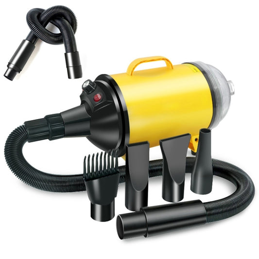 2100W Dog Dryer Stepless Speed Pet Hair Blaster With Vacuum Cleaner 110V US Plug(Black Yellow) - Blower & Drying by PMC Jewellery | Online Shopping South Africa | PMC Jewellery | Buy Now Pay Later Mobicred