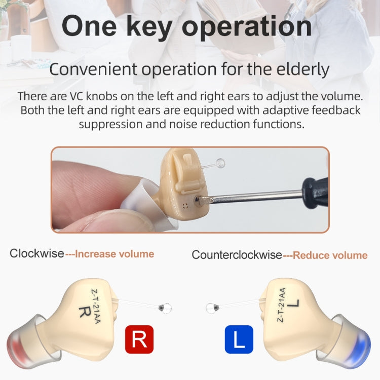 AN127 Invisible In-Ear Hearing Aid Sound Amplifier For The Elderly And Hearing Impaired(Blue Left Ear) - Hearing Aids by PMC Jewellery | Online Shopping South Africa | PMC Jewellery