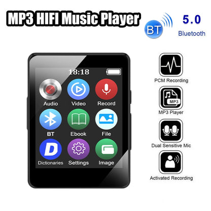 MP3 Music Player Bluetooth 5.0 Ebook Recorder MP4 Walkman 16GB(Black) - MP3 Player by PMC Jewellery | Online Shopping South Africa | PMC Jewellery | Buy Now Pay Later Mobicred