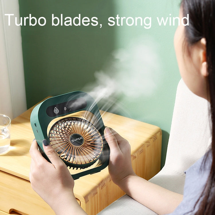 USB Charging Humidification Air Conditioner Fan Nano Spray Desktop Portable Cooling Fan(Green) - Electric Fans by PMC TechLife | Online Shopping South Africa | PMC TechLife | Buy Now Pay Later Mobicred