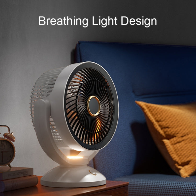 Desktop Air Circulation Upright Night Light Fan Household Rotatable Turbo Fan, Style: Charging Model - Electric Fans by PMC Jewellery | Online Shopping South Africa | PMC Jewellery | Buy Now Pay Later Mobicred