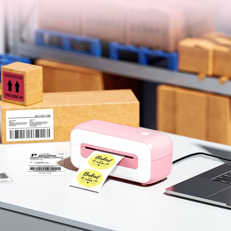 Phomemo PM246S Address Label Printer Thermal Paper Express E-Manifest Printer, Size: EU(Pink) - Printer by Phomemo | Online Shopping South Africa | PMC Jewellery | Buy Now Pay Later Mobicred